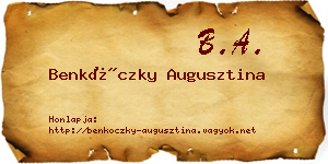 Benkóczky Augusztina névjegykártya